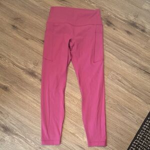 Pink High-Waisted Leggings